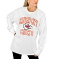 thumbnail image 2 of Women's Gameday Couture White Kansas City Chiefs Mind Games Oversized Long Sleeve T-Shirt, 2 of 5