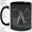 Black, variant on Chalkboard Geometry Accent Mug, 11oz Ceramic Coffee Cup for Math Teachers