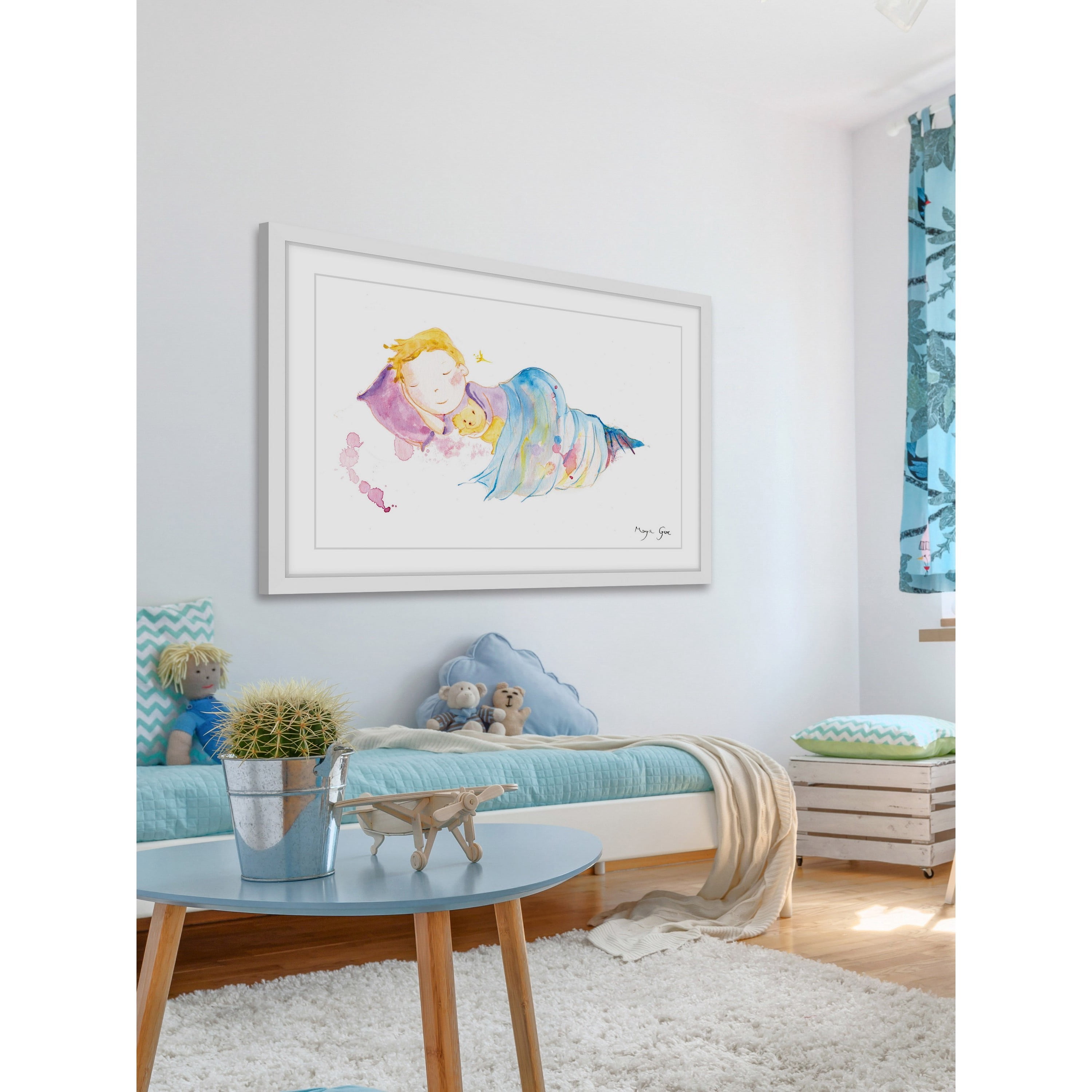"Peaceful Sleep" Framed Painting Print