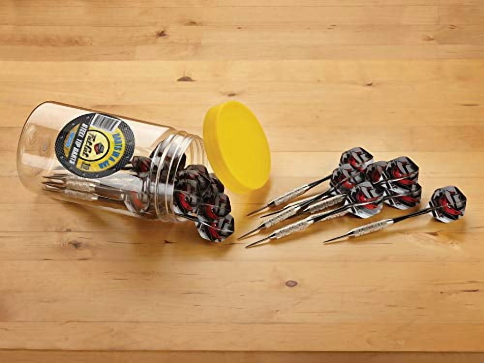Viper Defender III Backboard Sisal Bristle Steel Tip Dartboard Bundle Elite Set Razorback Dartboard Defender III Backboard Edge Throw Line 21pc Jar of Darts