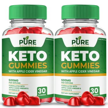 (2 Pack) Pure Wellness Keto ACV Gummies, Pure Wellness ACV Gummies for Men and Women