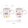 thumbnail image 3 of Tazas familiares simples, tazas pequeñas de cerámica frescas para parejas con cucharas y tapas, Mr. and Mugs,, 3 of 5