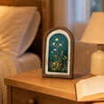 thumbnail image 7 of Arched Wooden Picture Frame with Painted Wildflower Art and Double-Layer Distressed Wood Design,for Living Room Shelf,Freestanding Tabletop Decoration, 7 of 7