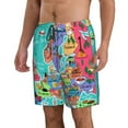 thumbnail image 2 of Naloa Cartoon Map Of Europe Men's Beach Shorts, Surfing shorts, Swim trunks, Quick Dry Swim Trunks for Surfing Beach Fun - XX-Large, 2 of 9