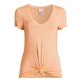thumbnail image 3 of No Boundaries Juniors’ Tie Front T-Shirt, Sizes XS-XXXL, 3 of 5