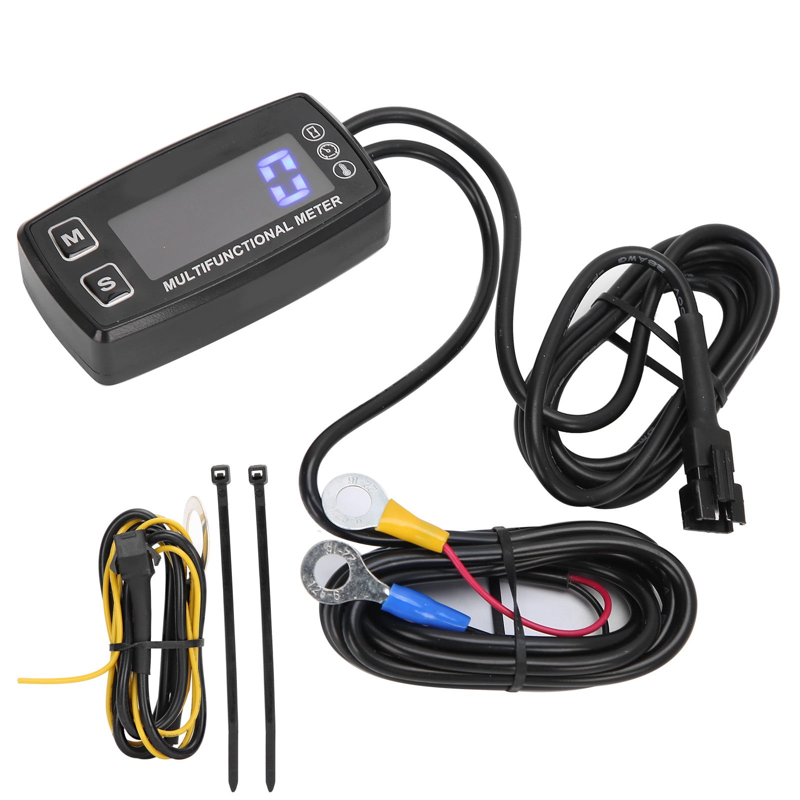 Engine Tach Thermometer LED Digital Display Tachometer Hour Meter