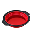 thumbnail image 2 of Molde redondo de silicona plegable para hornear pasteles, mousse, fondant, molde cilíndrico para repostería, postres y gelatina, color rojo, 2 of 8