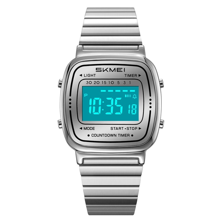 Vintage Digital Watch for Men Women, Stainless Steel  display picture 2