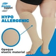 thumbnail image 4 of (3 Pairs) Plus Size Unisex Compression Knee High 20-30mmHg - Beige, 5XL, 4 of 9
