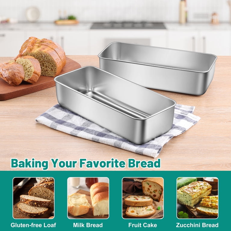 Vesteel 12" x 5" Stainless Steel Loaf Pans, Set of 2 photo 5