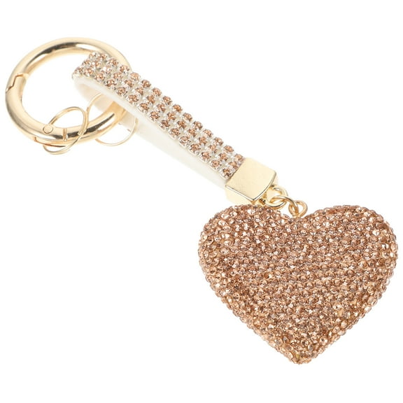 Heart Keychain Fob Purses Chains Women for Car Keys Bling Keyring Bulk Rhinestone