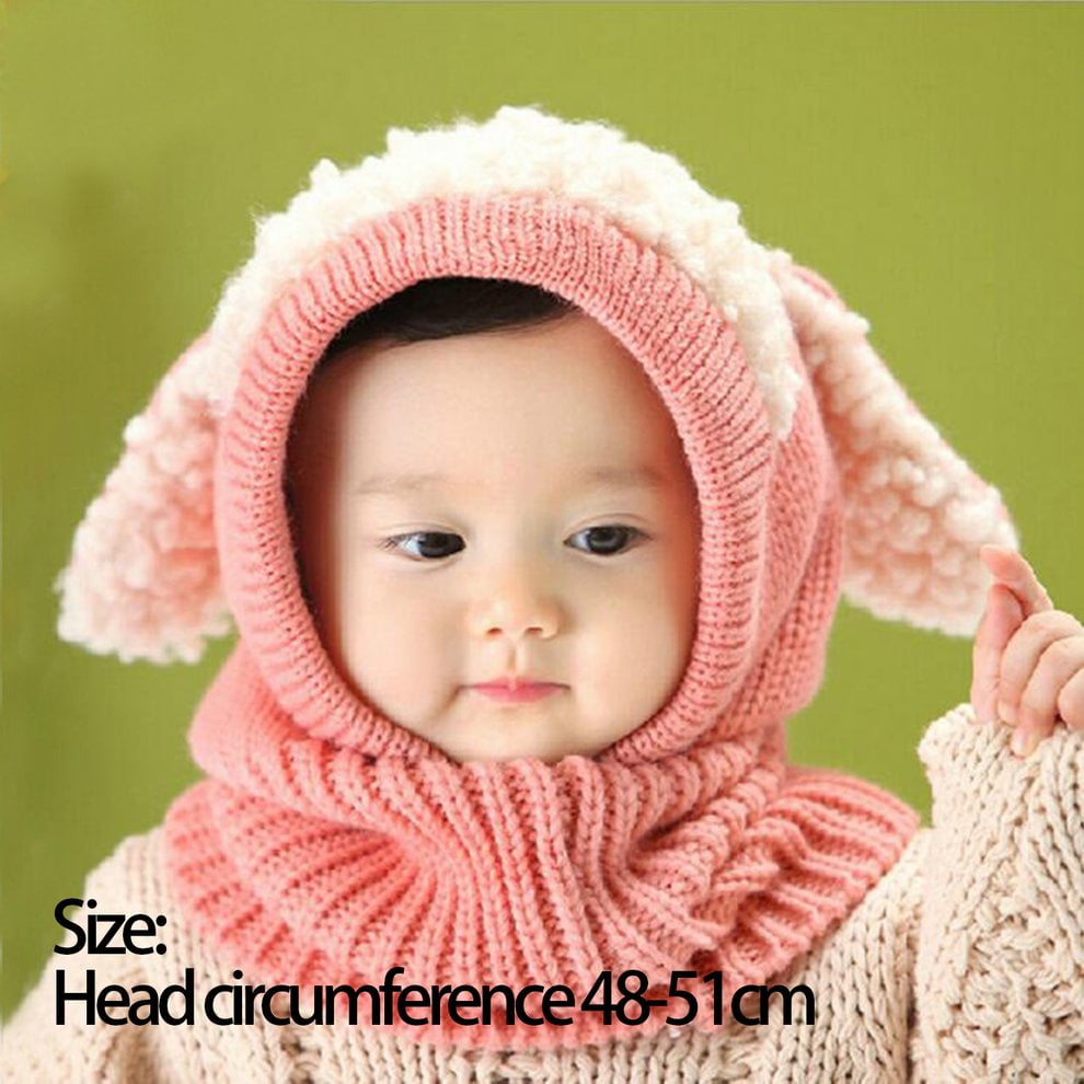 baby winter hat with ties