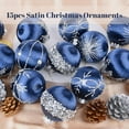 thumbnail image 2 of Bolas navideñas de color azul marino para decorar el árbol de Navidad (paquete de 9), 2 of 4