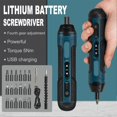 thumbnail image 3 of Cordless Electric Screwdriver Straight Handle Screwdriver Multipurpose Repair Tool, 3 of 5