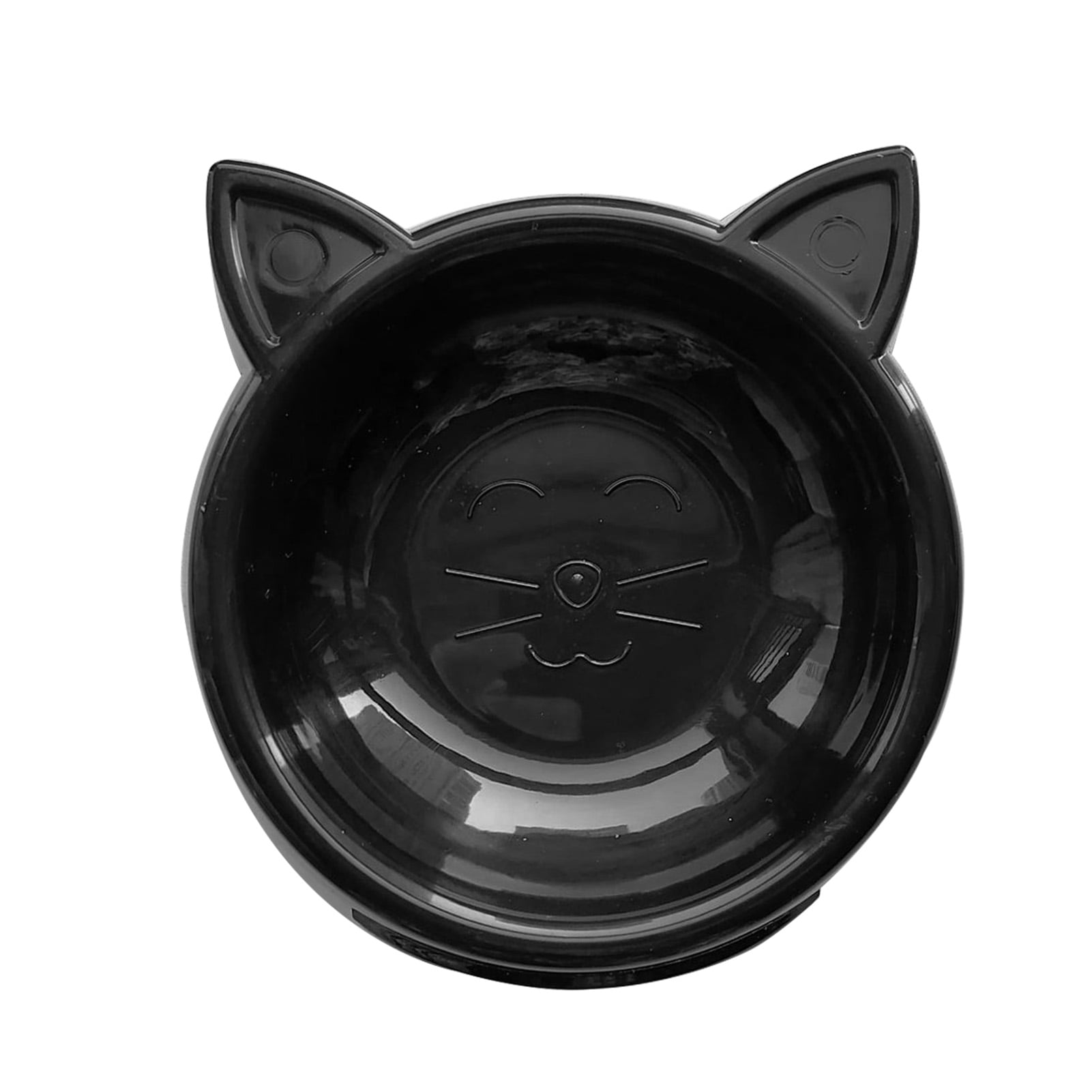 HEVIRGO Pet Food Bowl Cat Face Shape Large Capacity Feeding Dish Cat