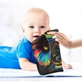 thumbnail image 5 of 5 PCS Retro Gramophone Musical Baby Muslin Washcloths, Artistic Bright Color Soft Absorbent Face Towel Burp Cloths Cotton Bath Wipes Infant Wash Cloth for Newborn Boys Girls, 5 of 7