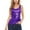 Purple, variant on Women's Sparkling Sequin Sleeveless Tank Top Glitter Camisole Vest For Casual Wear,Size 2XL