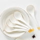 thumbnail image 5 of Cucharas de sopa grandes asiáticas de 1 pieza, cucharas de arroz blanco, cuchara de sopa china Won Ton con bordes decorativos dorados, 5 of 5