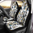 thumbnail image 2 of Juego de 2 Fundas para Asientos de Coche ABPHQTO Hojas de Acuarela Protector Universal para Asientos Delanteros, 2 of 4
