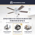 thumbnail image 3 of Prominence Home Alvina 42" Indoor LED Ceiling Fan with Light and Pull Chain, White, 3 of 9