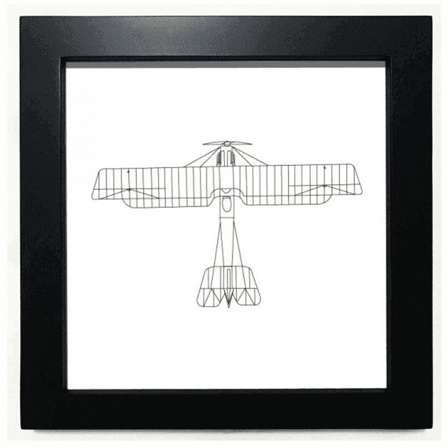Aircraft Line Fight Art Deco Fashion Black Square Frame Picture Wall Tabletop