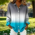 thumbnail image 2 of VEKDONE Womens Color Block Shirts Long Sleeve Button Up Lapel Shirt Loose Fit Plus Size Lapel Blouses Casual Lightweight Open Front Tunic Tops, 2 of 6