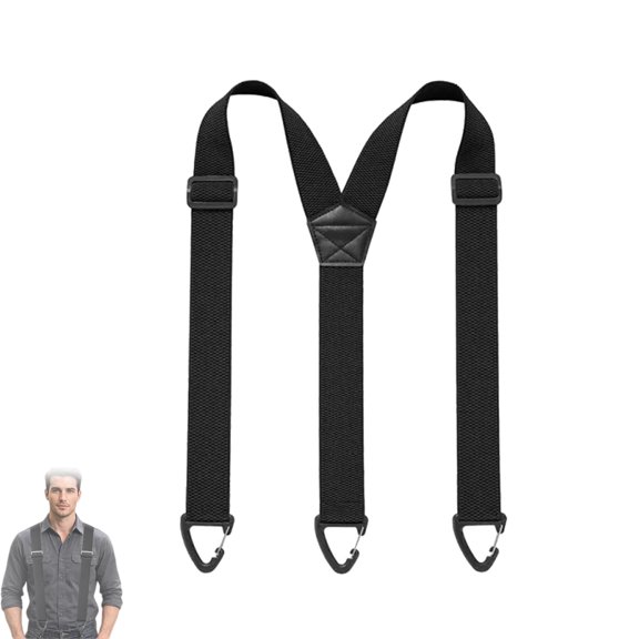 Men's X-Back Suspenders with Hook Clips,Men’s Work Suspenders – for Trousers, Hiking, Overall