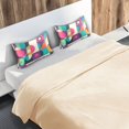 thumbnail image 5 of Yayeee Pillowcase Standard Size Set of 2 Satin Wrinkle Resistant Pillow Case, Pink Geometric, 5 of 7