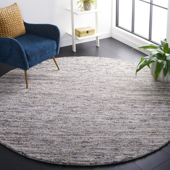 SAFAVIEH Abstract Elizabeth Distressed Area Rug, Gray, 7' x 7' Round