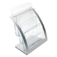 thumbnail image 3 of Deflecto 3-Tier Literature Holder, Leaflet Size, 11.25" W x 6.94" D x 13.31" H, Silver, 3 of 9