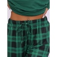 thumbnail image 5 of INSPIRE CHIC Women's Pajamas Set Long Sleeve Plaid Soft Pajamas Lounge Sets with Pockets XS Green, 5 of 6