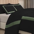 thumbnail image 5 of DNG Creations 1 Piece Full Black And Moss Border Line Pattern Duvet Cover - 100% Egyptian Cotton, 800 Thread Count ( Full/Queen ), 5 of 5
