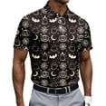 thumbnail image 3 of BRANROY Halloween Novelty Shirts for Men - Short Sleeve Button Down Casual Hawaiian Summer Tops with Funny Graphic Print and Breathable Material for Holiday and Daily Use,Multicolor XL, 3 of 6