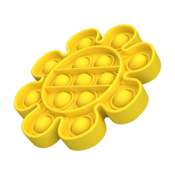 Ounissouiy Push Bubble Juguete sensorial Autismo Necesidades especiales Divertido Antiestrés Juguetes para aliviar el estrés para Juguetes Amarillo Flor Ounissouiy FN000172-03