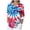 Blue, variant on Leey-World 4th Of July Shirts for Women Button Up 4th of July Shirts for Women America Printed Tshirt Patriotic Vintage USA Tee Tops(Red,S)