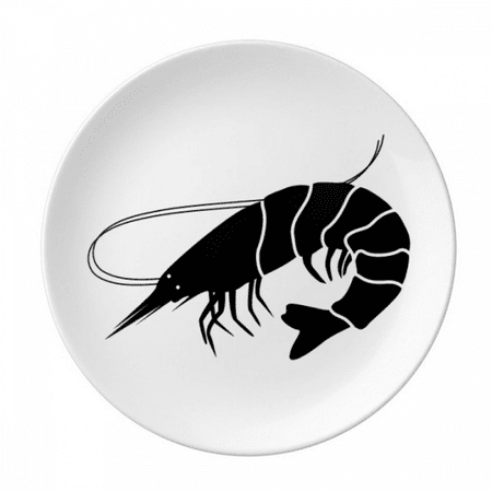 

Marine Life Black Shrimp Illustration Plate Decorative Porcelain Salver Tableware Dinner Dish