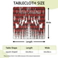 thumbnail image 2 of Red Christmas Pattern Square Fitted Tablecloth with Elastic Edge,Square Table Cover,Washable Elastic Table Cover for Home Kitchen Party Decor 34"x34", 2 of 6