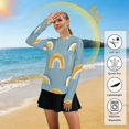 thumbnail image 5 of FORMRS Womens Long Sleeve Shirts UPF 50+ Sun Protection Quick Dry Fishing Hiking Tops, Size S-2XL, Light Blue Rainbow, 5 of 8