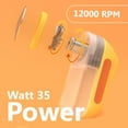 thumbnail image 4 of Pionix Extra Power Lint Remover Fabric Shaver - 35W w/ Strong Suction Sweater Lint Remover Shaver, 2-Speed Setting Lint Shaver - Clothes Shaver Lint Remover, Fabric Shaver Fuzz Remover for Furniture, 4 of 5