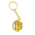 thumbnail image 1 of wink abstract face sketch anillo de oro de metal llavero llavero, 1 of 3