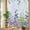 Grape Purple, variant on Purple Teal Botanical Privacy Window Film, Decorative Stained Glass Window Film, Watercolor Spring Eucalyptus Leaves Resuable Rainbow Static Cling for Home Bathroom Living Room Glass Door 17.7"x39.3"