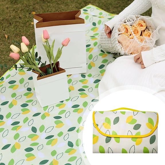 BVEBJDX Picnic Mat Proof Pad Thickened Outdoor Camping Picnic Equipment Waterproof Portable Spring Trip Foldable Picnic Cloth Grass