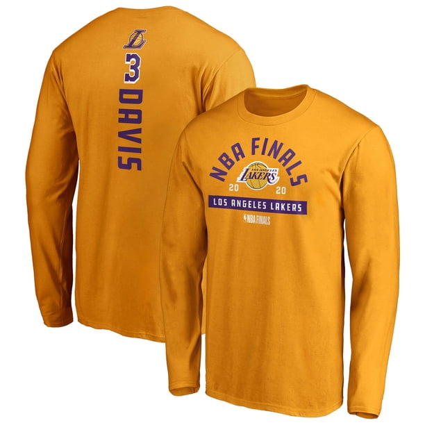 Anthony Davis Los Angeles Lakers Fanatics Branded 2020 Nba Finals Bound Name Number Long Sleeve T Shirt Gold Walmart Com Walmart Com