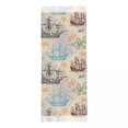 thumbnail image 5 of Personalized Printed Old Caravel Vintage Sailboat Sea Monochrome Long Pile Fringe Men Scarf Women'S Anti Chill Scarf, 5 of 7