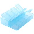 thumbnail image 2 of 2X Plastico Rectangular 8 Compartimentos Caja de Pildora Medicina de 7 Dias Azul, 2 of 5