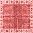 thumbnail image 1 of Ahgly Company Machine Washable Indoor Square Oriental Red Traditional Area Rugs, 7' Square, 1 of 4
