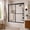 Matte Black, variant on Niveal 55"-59" W x 56" H Framed Double Sliding Tub Door Clear Glass,Matte Black Finish