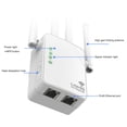 thumbnail image 4 of Router Extensor WiFi de 1200Mbps, 4 antenas, amplificador WiFi de doble banda 2,4G y 5G para oficina en casa, 4 of 9
