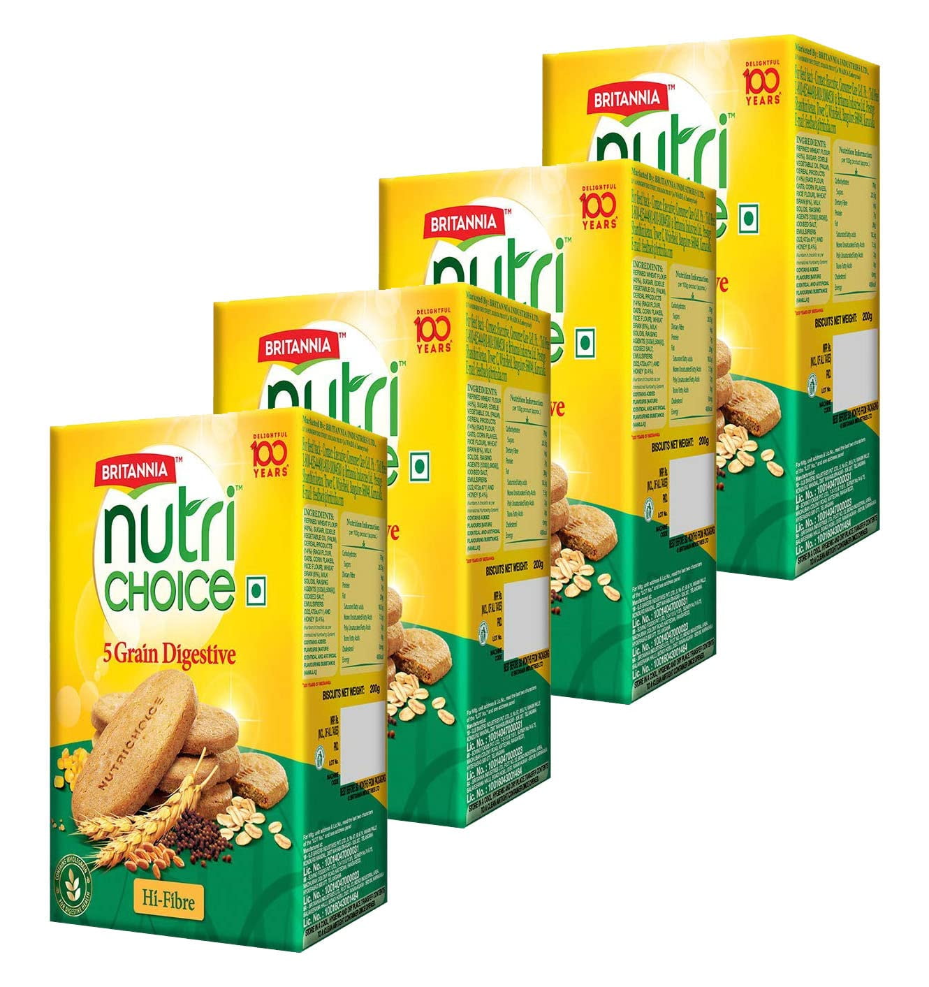Britannia Nutri Choice 5 Grain Digestive Biscuits 8 81oz 250g britannia-nutri-choice-5-grain-digestive-biscuits-8-81oz-250g