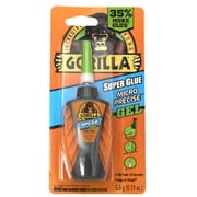 Gorilla Glue Clear Micro Precise Super Gel Bottle, 5.5 Grams (0.19 oz.)